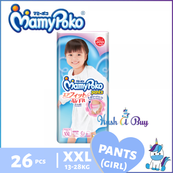 MamyPoko Airfit Pants Air Fit (GIRL) XXL26 - Size XXL - 26pcs / Kids Pants XXL30 - Size XXL - 30pcs