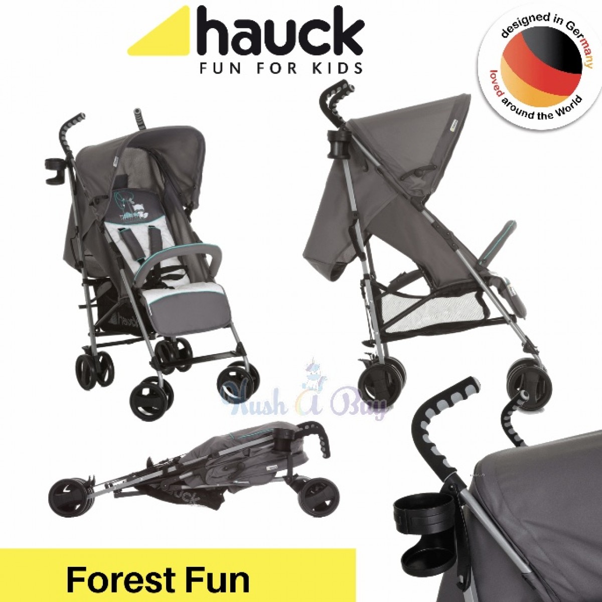 [SALES] Hauck Speed Plus S Stroller Baby Neon Yellow / Forest Fun / Hauck Disney Baby Sun Plus Stroller / Disney Baby Sport Stroller | HUSHABUY