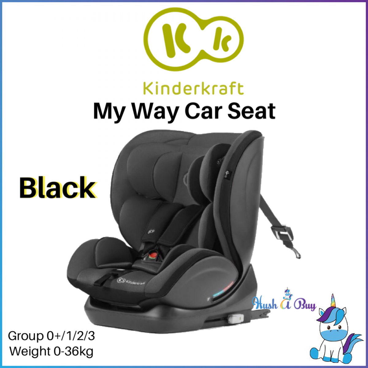 FREE SHIPPING TO WM - Kinderkraft MyWay Car Seat Group 0+/1/2/3 (0-36kg) RWF 0-18kg