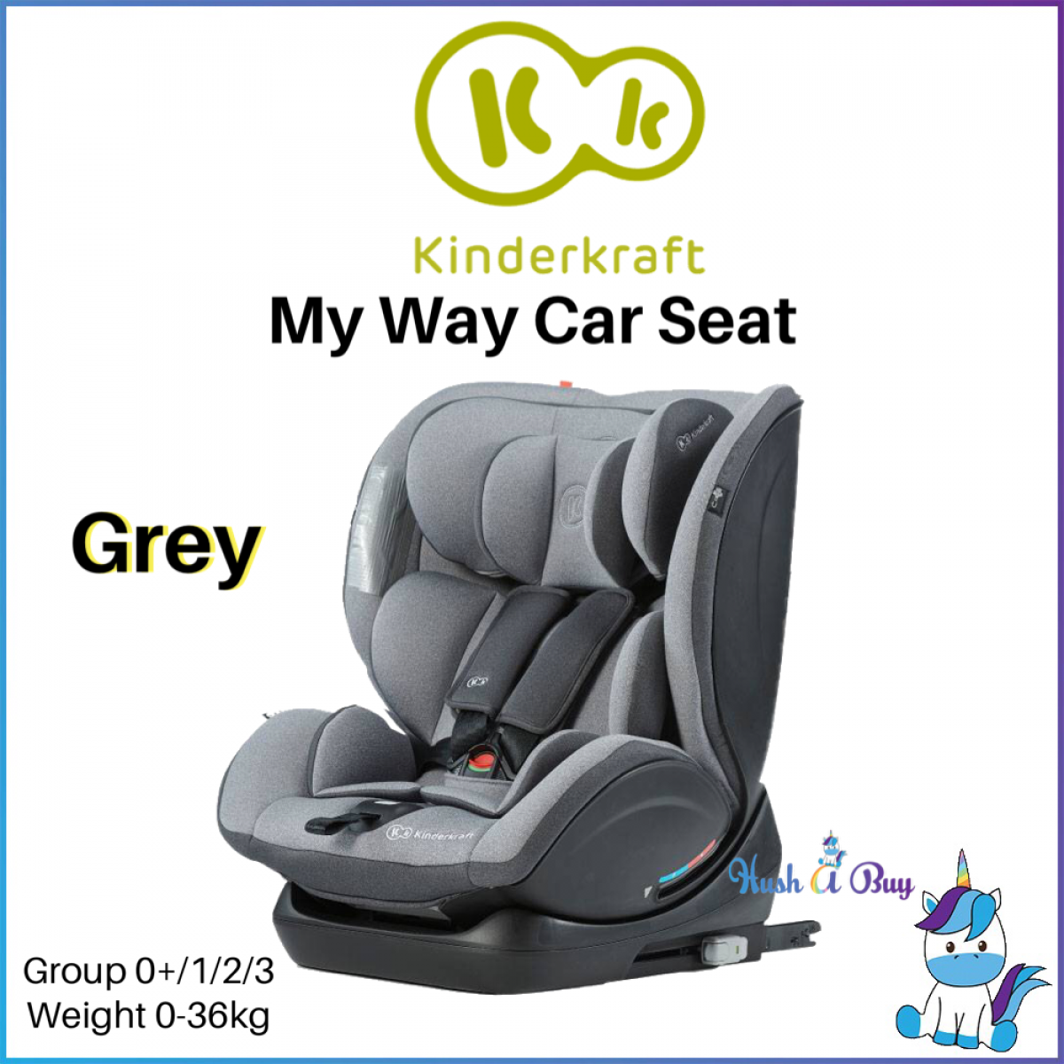 FREE SHIPPING TO WM - Kinderkraft MyWay Car Seat Group 0+/1/2/3 (0-36kg) RWF 0-18kg