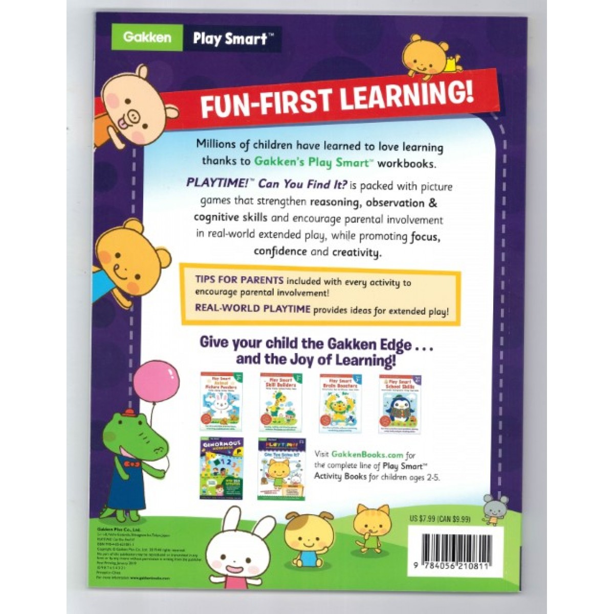 Gakken Play Smart: Playtime Brain-Boosting Activity Books for Little Kids (Ages 2-4)