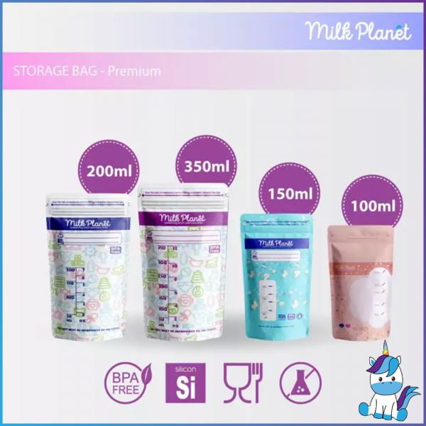 Milk Planet Premium Breast Milk Storage Bag/Beg Susu 3.5oz/5oz/7oz/12oz