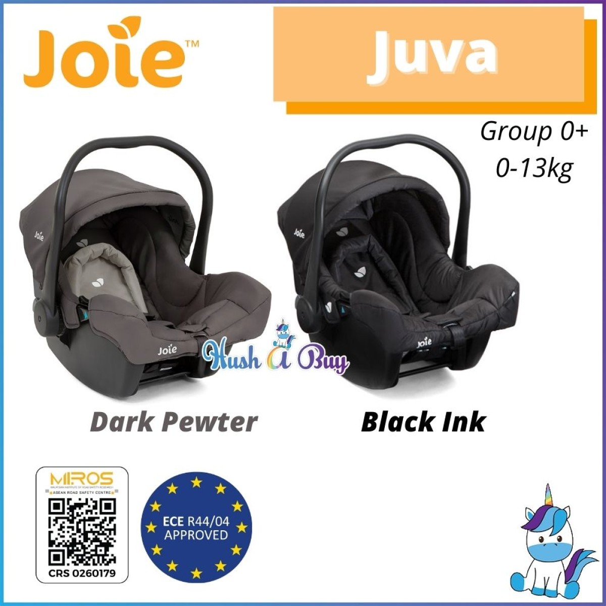 【Subsidy MyCRS RM150 OFF】Joie Carrier Juva - Dark Pewter / Black Ink (Group 0/0+) 0-13KG