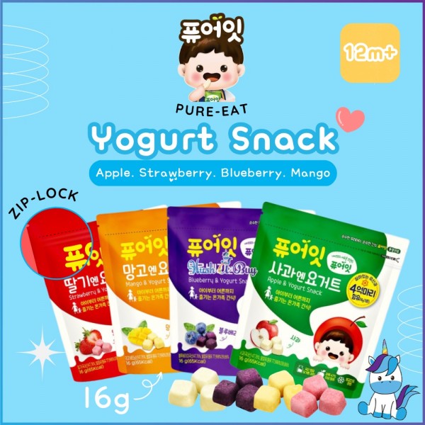 ⟦NEW ARRIVAL⟧ Pure-Eat Freeze Dried Fruit & Yogurt Cube Snack made with Korean Milk and Lactic Acid(16g) | HUSHABUY