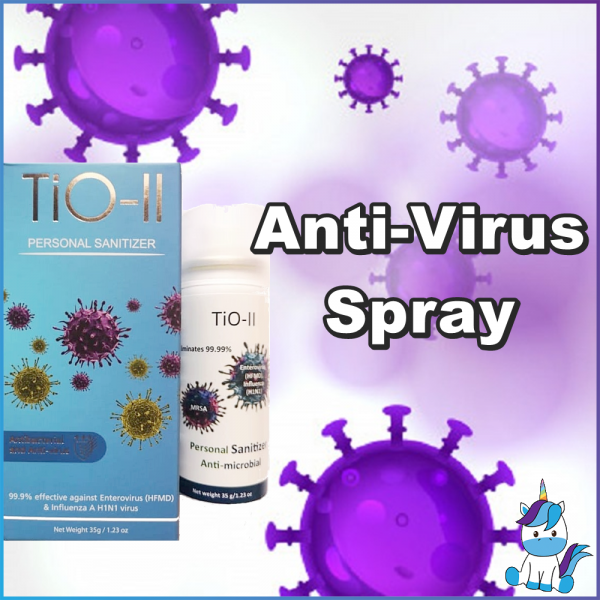 TiO-II Personal Steriliser Antibacterial Antivirus Aerosol Spray 35g - NEW