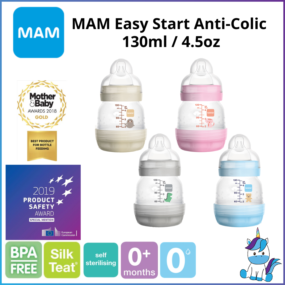 MAM Easy Start Anti-Colic Bottle with Teat 0 - (Single) 130ml
